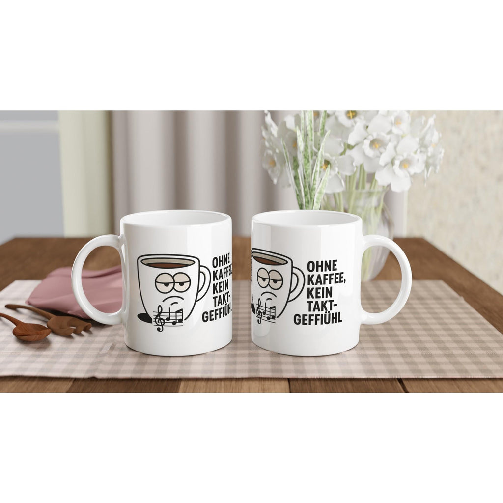 Weiße Keramiktasse