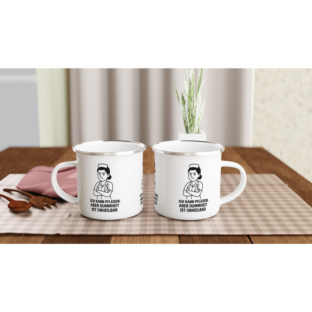 ich kann pflegene Emaille-Tasse - 12oz Camping Tasse mit...