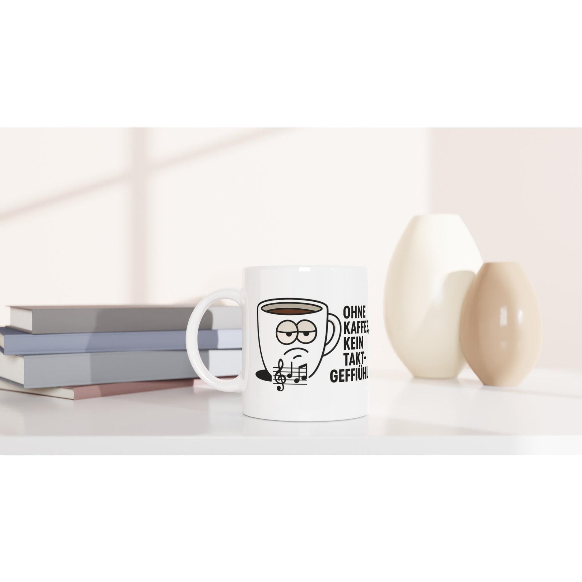 Weiße Keramiktasse