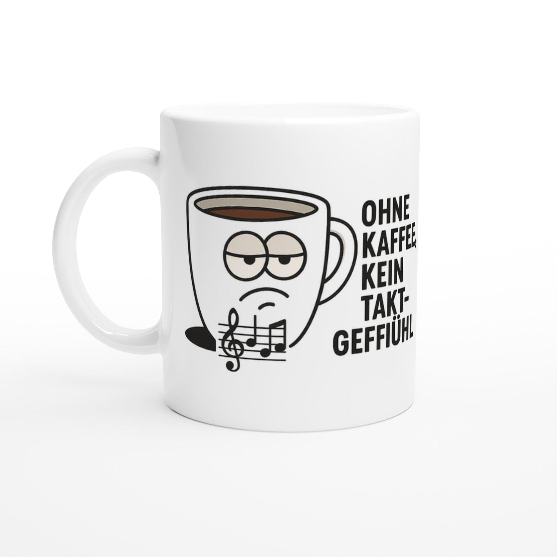 Weiße Keramiktasse
