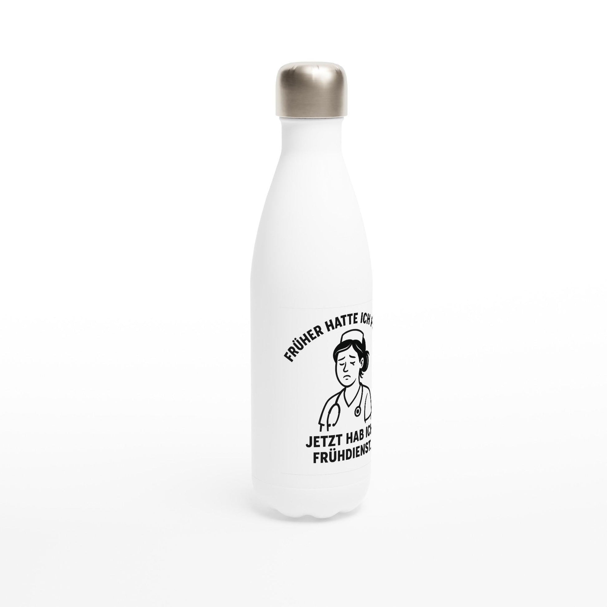 Weiße Edelstahl-Wasserflasche (17oz)