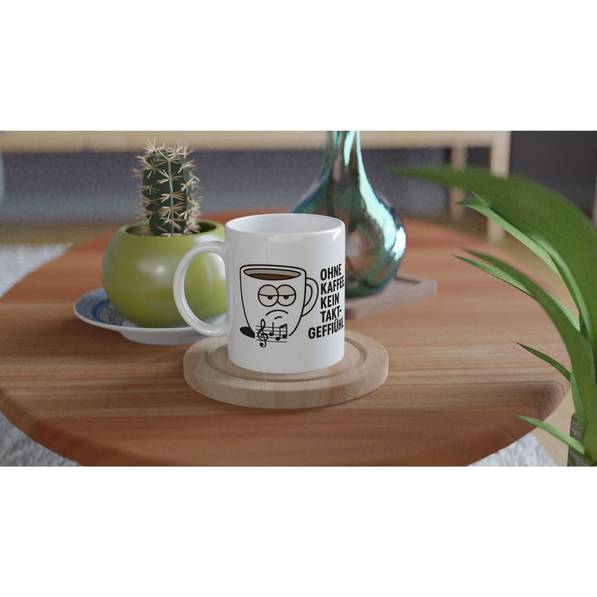 Weiße Keramiktasse