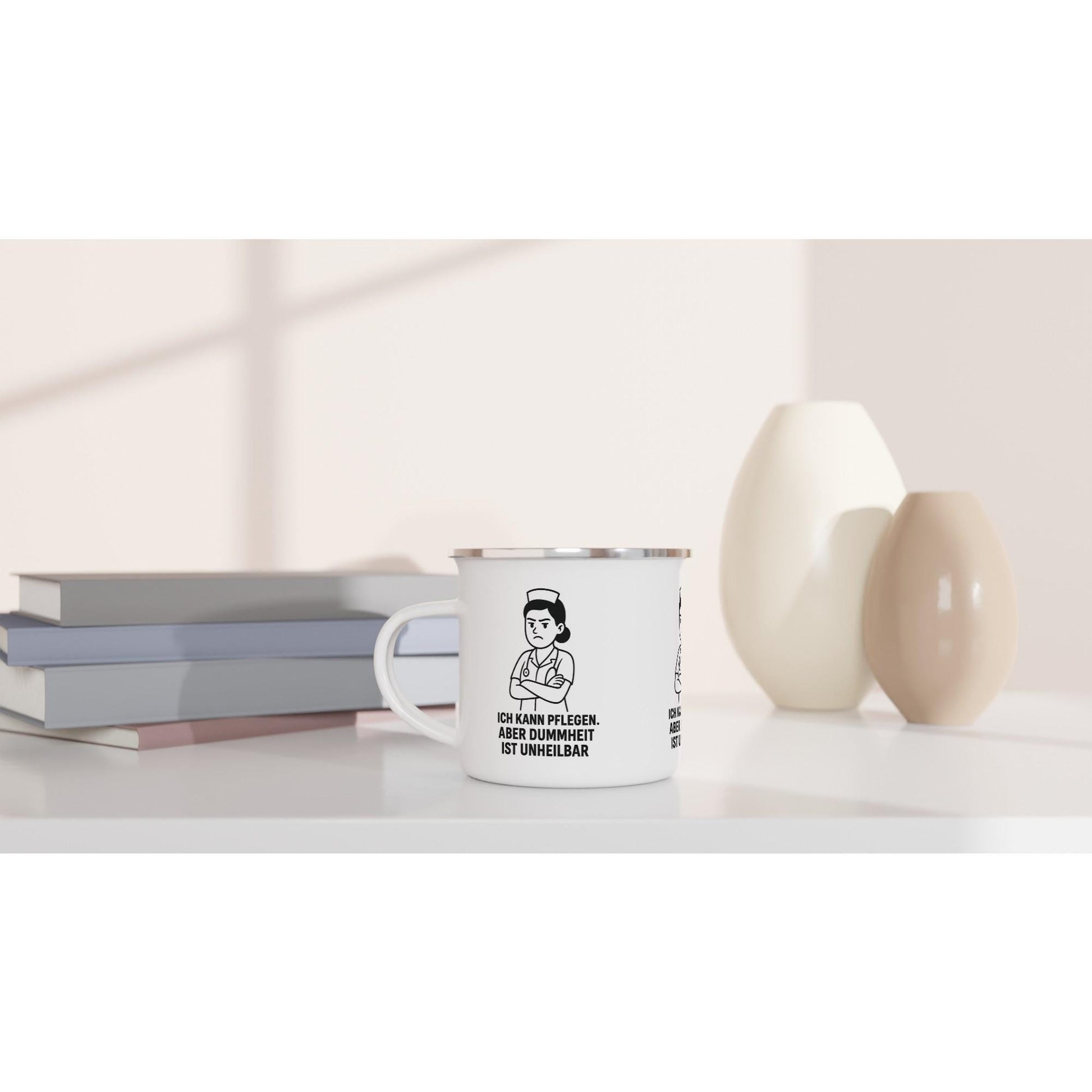 ich kann pflegene Emaille-Tasse - 12oz Camping Tasse mit...