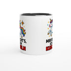 Wupperlike Einhorn Tasse mit Spruch und buntem Einhornmotiv auf weißer Keramiktasse