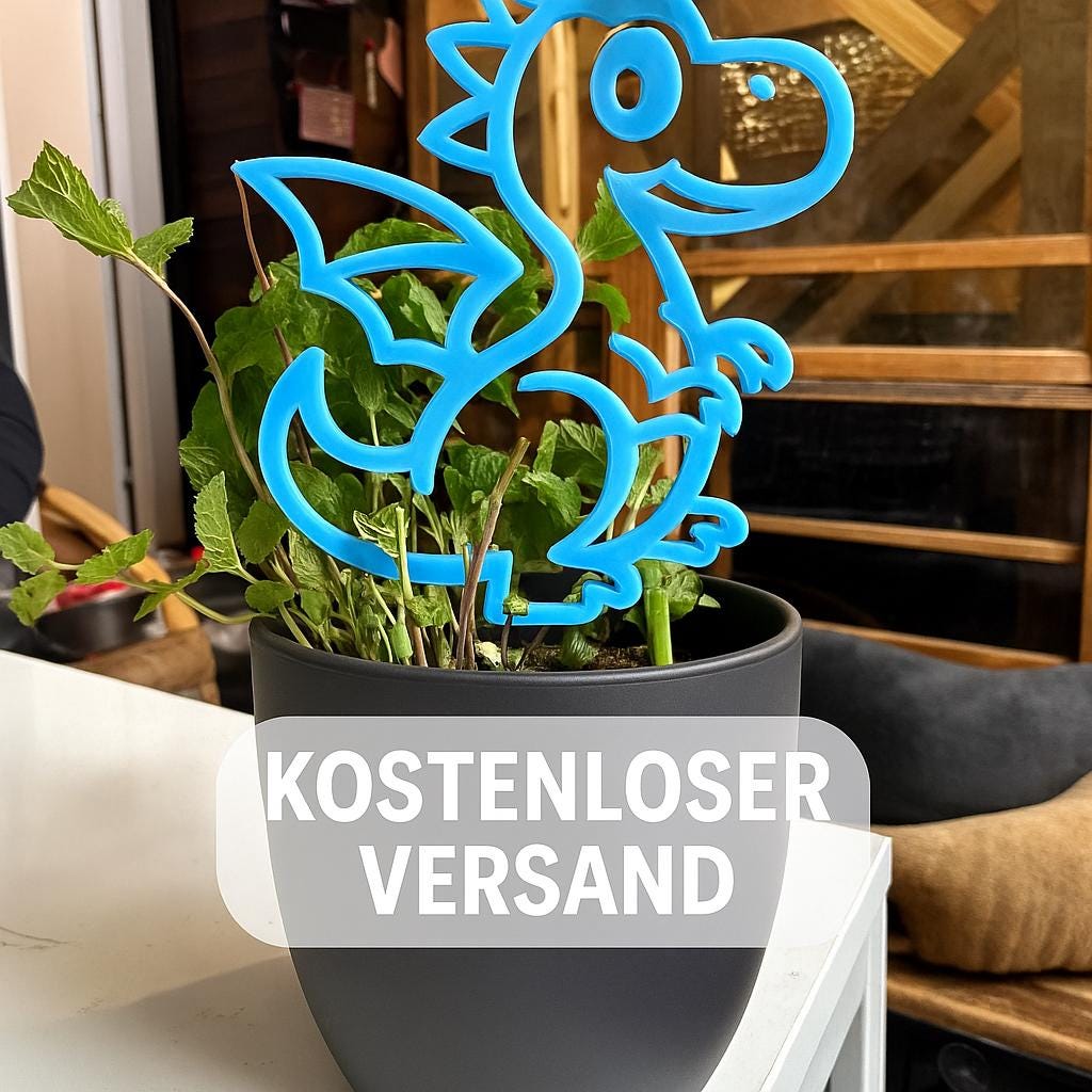 Zauberhafter Pflanzenstecker – Drachendesign aus robustem...