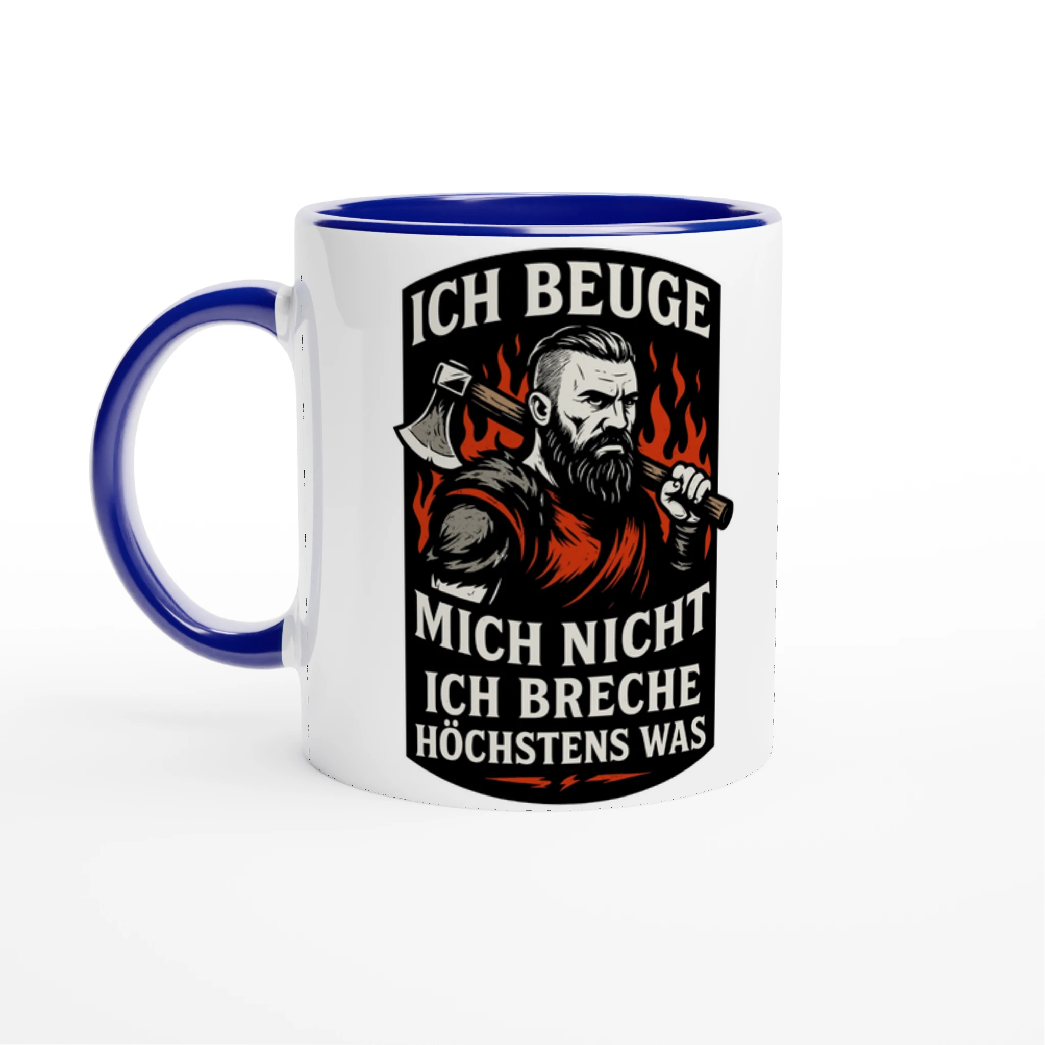 Wupperlike Tasse mit Motiv eines kämpfenden Mannes und Spruch als Geschenk für Kämpfer mit Rückgrat