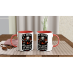 Wupperlike Tasse mit rotem Griff, Geschenk für Kämpfer mit Rückgrat, Spruch Ich beuge mich nicht