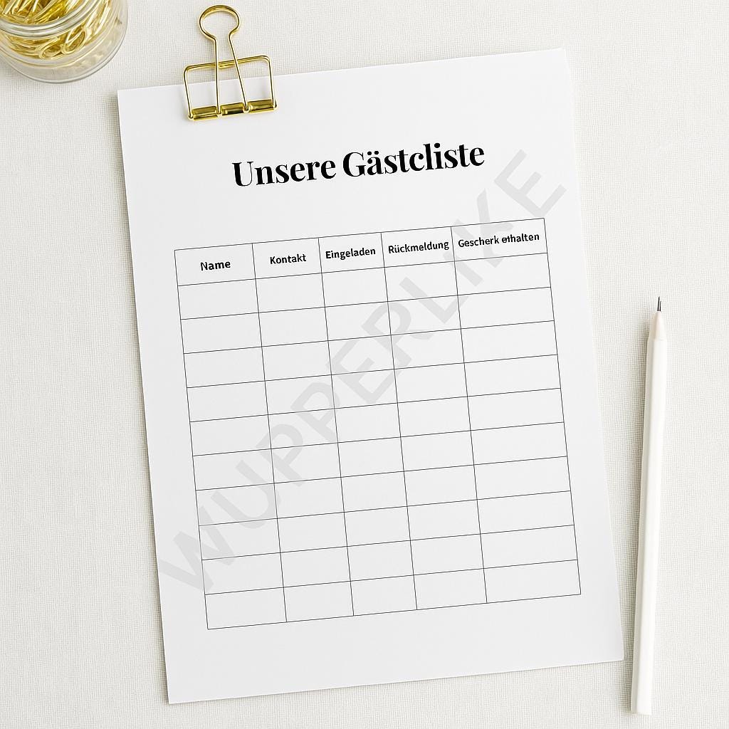 Digitaler Hochzeitsplaner (19 Seiten, PDF) – zum Ausdrucken oder am Tablet