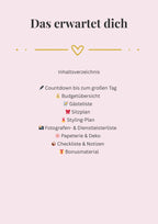 Digitaler Hochzeitsplaner (19 Seiten, PDF) – zum Ausdrucken oder am Tablet