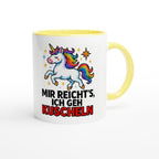 Einhorn Tasse – “Mir reicht’s, ich geh kuscheln” | Lustige Kaffeetasse | Geschenk für Kinder, Freundin & Einhorn-Fans