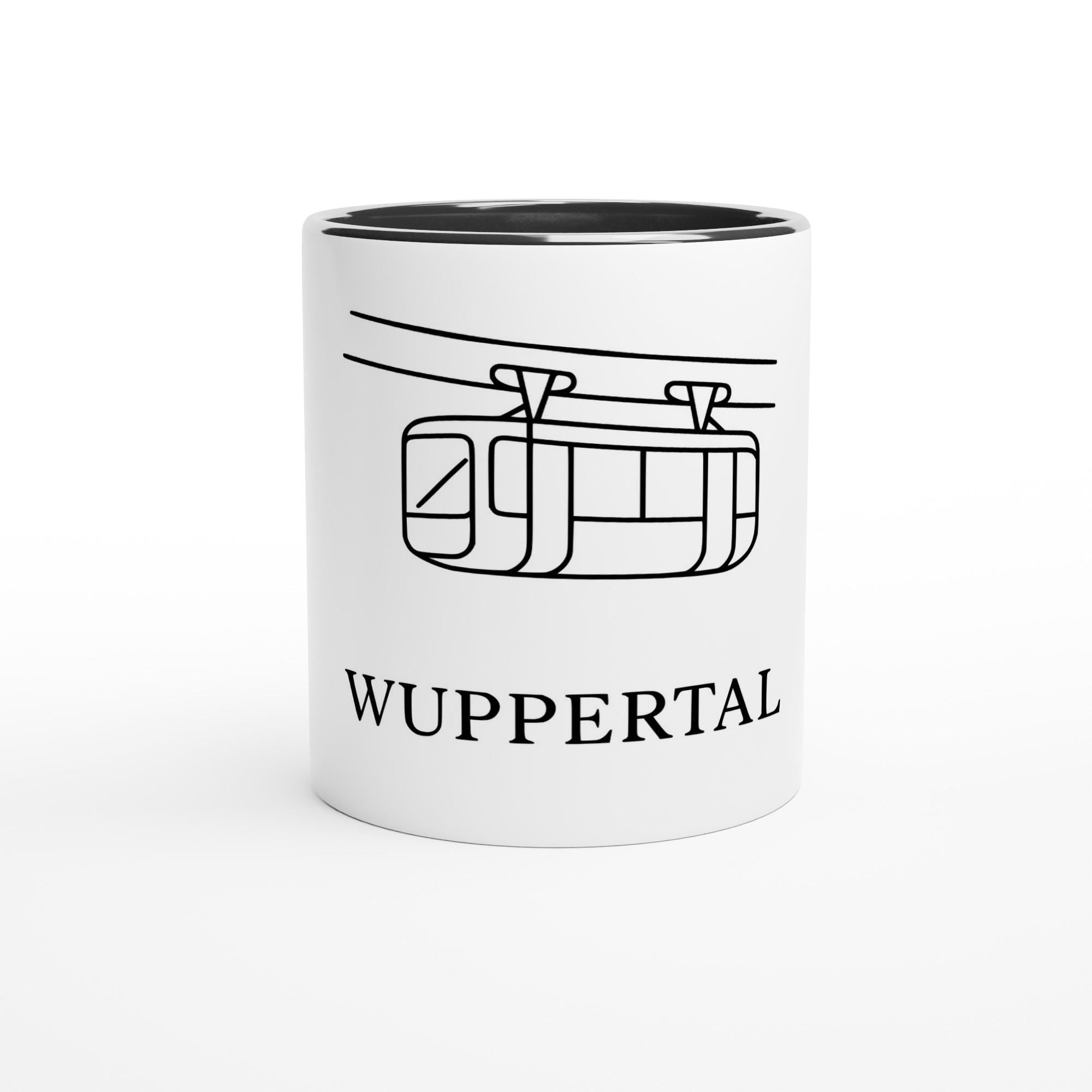 Wuppertal Schwebebahn Tasse – Minimal Line Art – Modernes Schwarz-Weiß Design – Wuppertal Geschenk – Architektur Tasse – Stadt Tasse