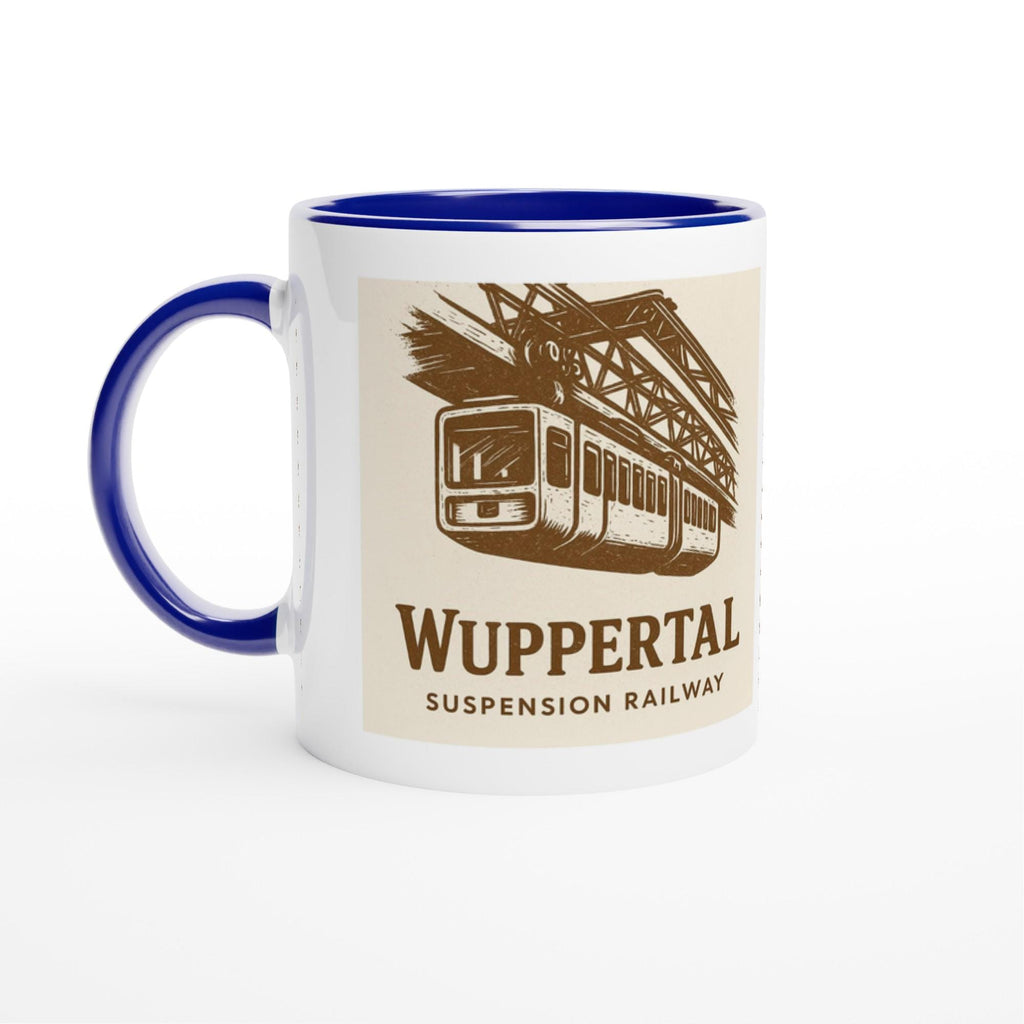 Wuppertal Schwebebahn Tasse – Vintage Retro Illustration – Suspension Railway – Nostalgie Geschenk – Wuppertal Souvenir – Retro Mug