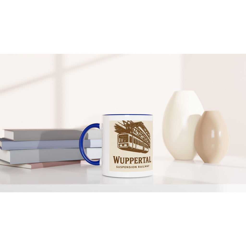 Wuppertal Schwebebahn Tasse – Vintage Retro Illustration – Suspension Railway – Nostalgie Geschenk – Wuppertal Souvenir – Retro Mug