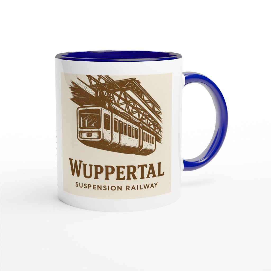 Wuppertal Schwebebahn Tasse – Vintage Retro Illustration – Suspension Railway – Nostalgie Geschenk – Wuppertal Souvenir – Retro Mug