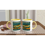 Wuppertal Skyline Tasse – Retro 70er Poster Style – Vintage City Mug – Wuppertal Geschenk – Architektur Tasse – Städte Souvenir