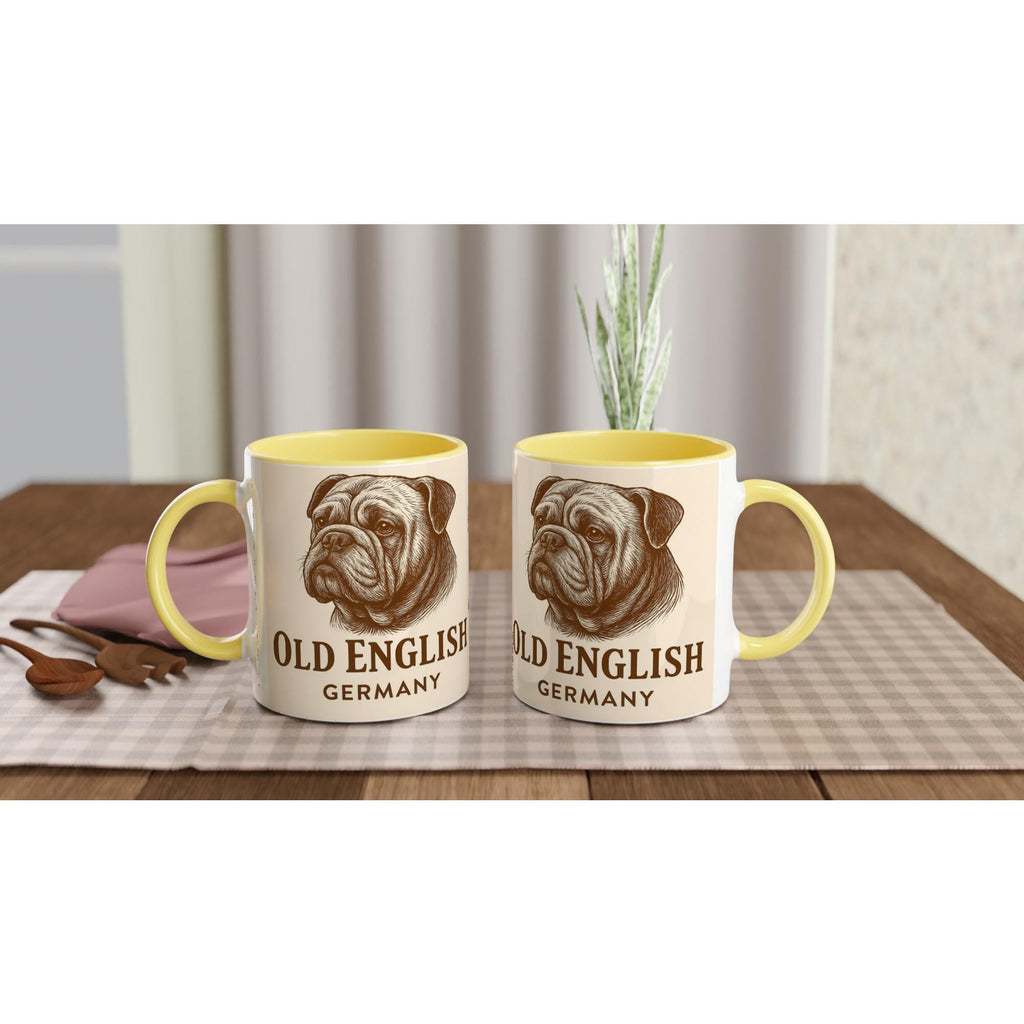 Old English Bulldog Tasse – Sepia Vintage Portrait – Old English Bulldogger Kunst – Deutschland Geschenk – Haustier Liebhaber Becher