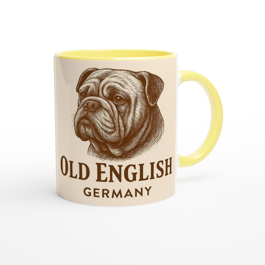 Old English Bulldog Tasse – Sepia Vintage Portrait – Old English Bulldogger Kunst – Deutschland Geschenk – Haustier Liebhaber Becher