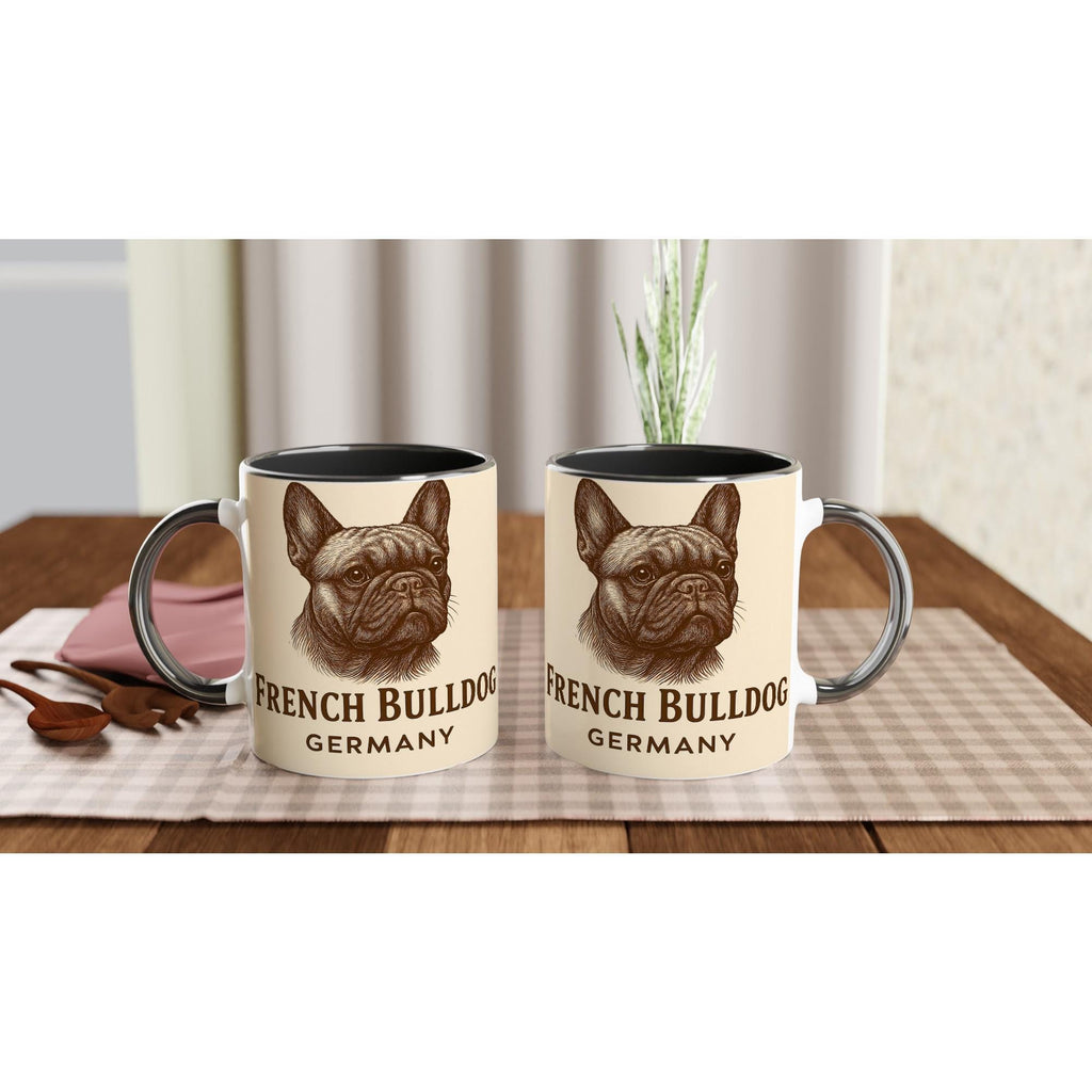 French Bulldog Tasse – Vintage Sepia Hundeporträt – Französische Bulldogge Geschenk – Dog Lover Mug – Haustier Tasse – Rasseportrait
