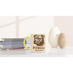 Pitbull Tasse – Vintage Sepia Hundeporträt – Pitbull Lovers Geschenk – Hunderasse Cup – Tierportrait Tasse – Dog Mug Germany
