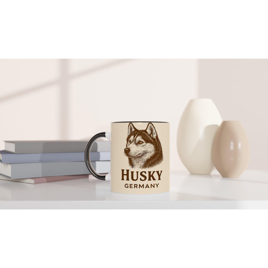 Husky Tasse – Sepia Vintage Dog Portrait – Siberian Husky Geschenk – Hunde Liebhaber Becher – Rasseportrait – Haustier Tasse