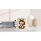 Husky Tasse – Sepia Vintage Dog Portrait – Siberian Husky Geschenk – Hunde Liebhaber Becher – Rasseportrait – Haustier Tasse