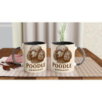 Pudel Tasse – Poodle Germany – Vintage Sepia Hunde Portrait – Edler Hundefan Becher – Geschenk für Hundebesitzer – Haustier Tasse