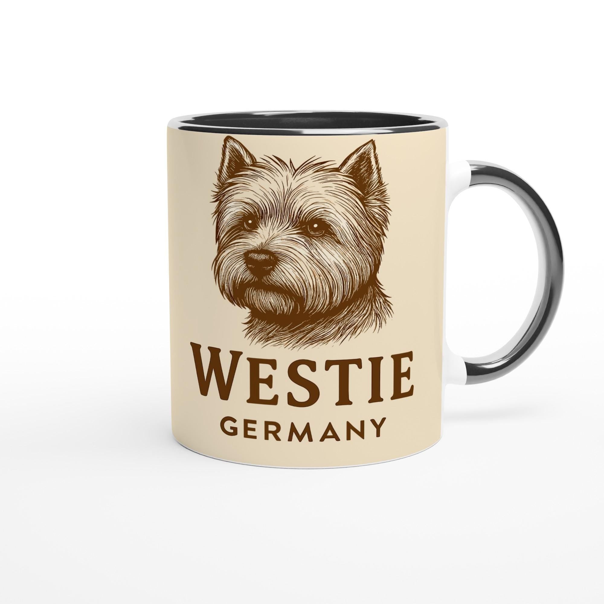 Westie Tasse – West Highland White Terrier – Sepia Vintage Hundeporträt – Terrier Geschenk – Dog Lover Mug – Hunderasse Deutschland