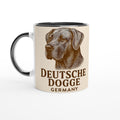 Deutsche Dogge Tasse – Vintage Sepia Portrait – Great Dane Germany – Edles Hunde Geschenk – Haustier Tasse – Hunderasse Illustration