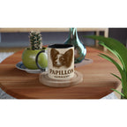 Papillon Tasse – Vintage Sepia Hundeportrait – Papillon Geschenk – Hundeliebhaber Becher – Rassehund Illustration – Premium Haustier Tasse