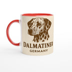 Dalmatiner Tasse – Sepia Vintage Hundeportrait – Dalmatiner Geschenk – Hundeliebhaber Becher – Rasseportrait Germany – Dog Mug