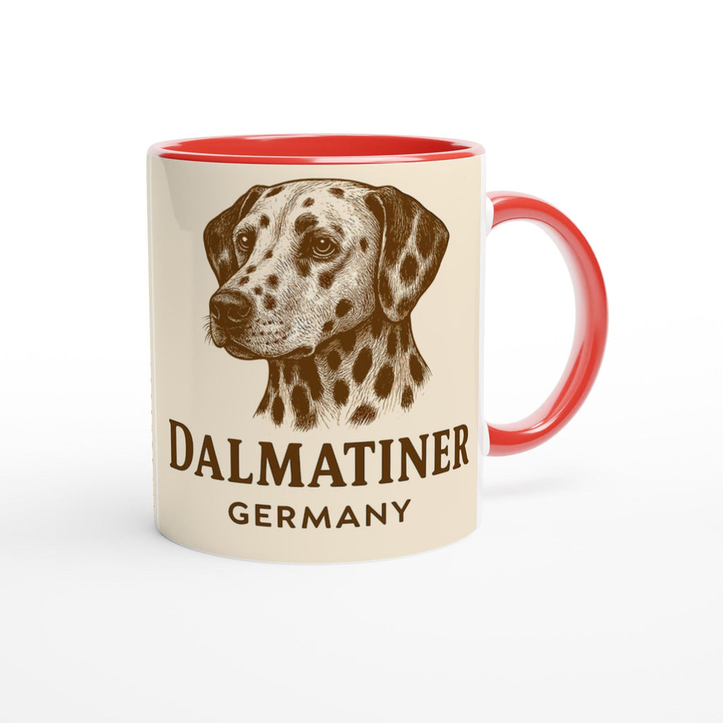 Dalmatiner Tasse – Sepia Vintage Hundeportrait – Dalmatiner Geschenk – Hundeliebhaber Becher – Rasseportrait Germany – Dog Mug