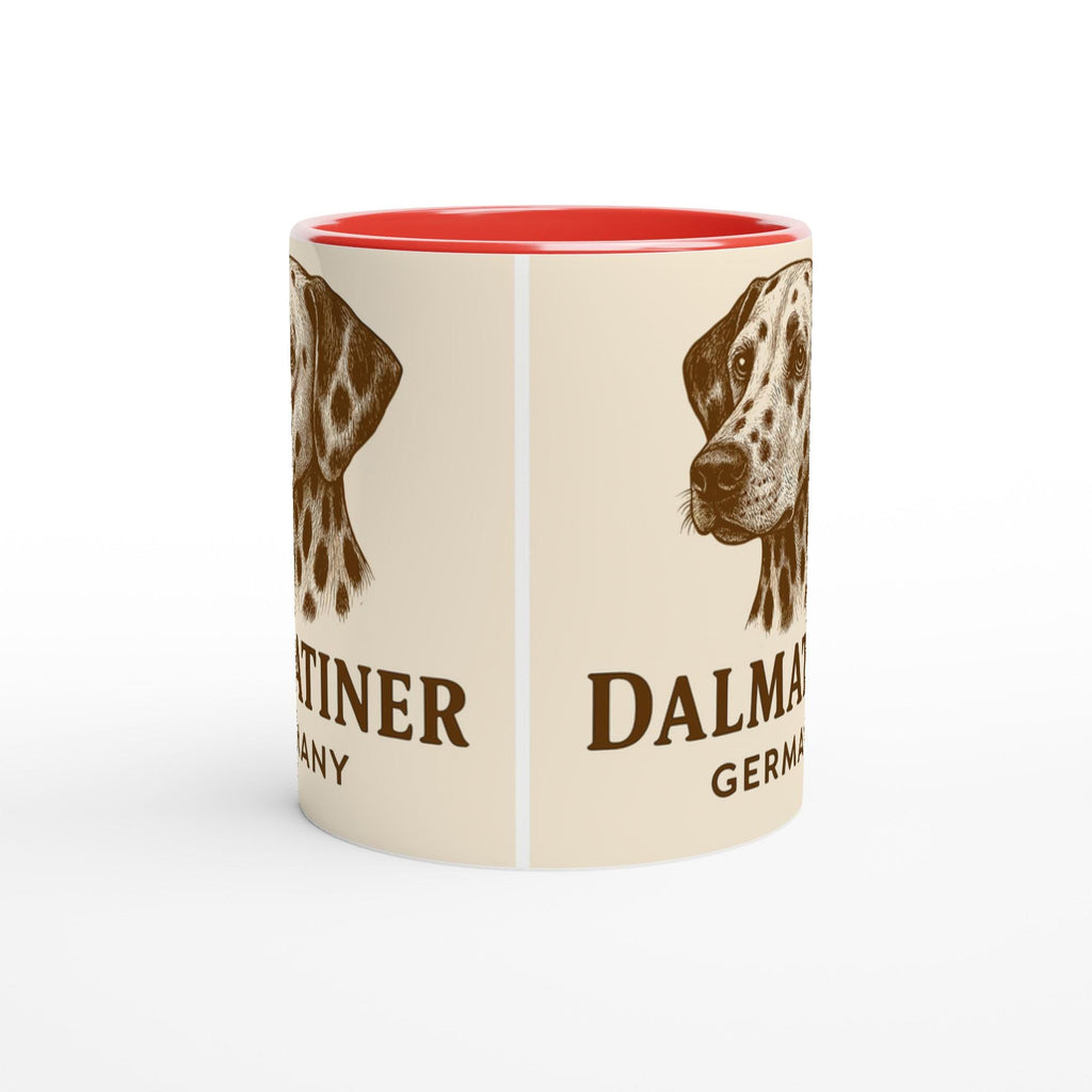 Dalmatiner Tasse – Sepia Vintage Hundeportrait – Dalmatiner Geschenk – Hundeliebhaber Becher – Rasseportrait Germany – Dog Mug