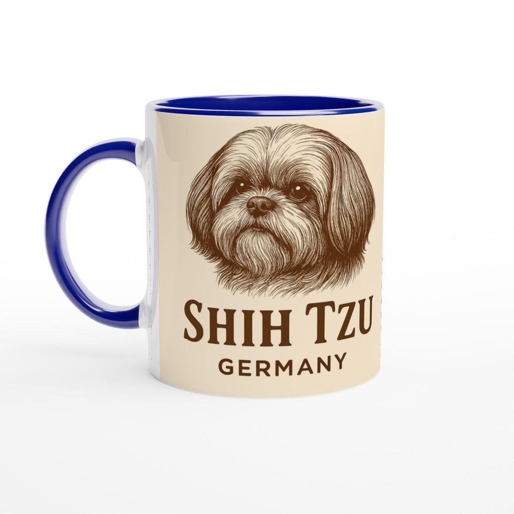 Shih Tzu Tasse – Vintage Sepia Hunde Portrait – Shih Tzu Geschenk – Hunderasse Becher – Haustier Kunst – Dog Lover Mug – Shih Tzu Germany