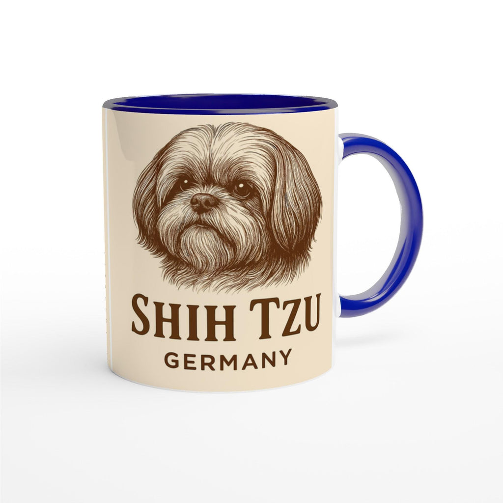 Shih Tzu Tasse – Vintage Sepia Hunde Portrait – Shih Tzu Geschenk – Hunderasse Becher – Haustier Kunst – Dog Lover Mug – Shih Tzu Germany