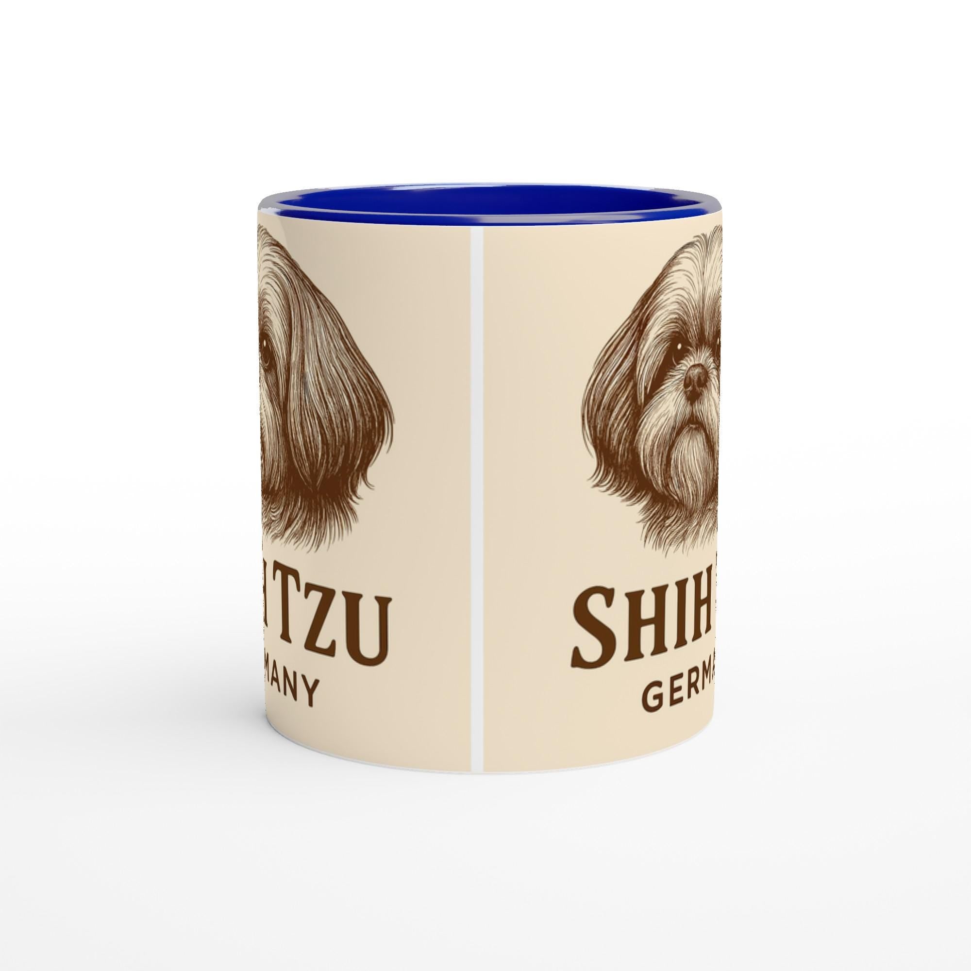 Shih Tzu Tasse – Vintage Sepia Hunde Portrait – Shih Tzu Geschenk – Hunderasse Becher – Haustier Kunst – Dog Lover Mug – Shih Tzu Germany