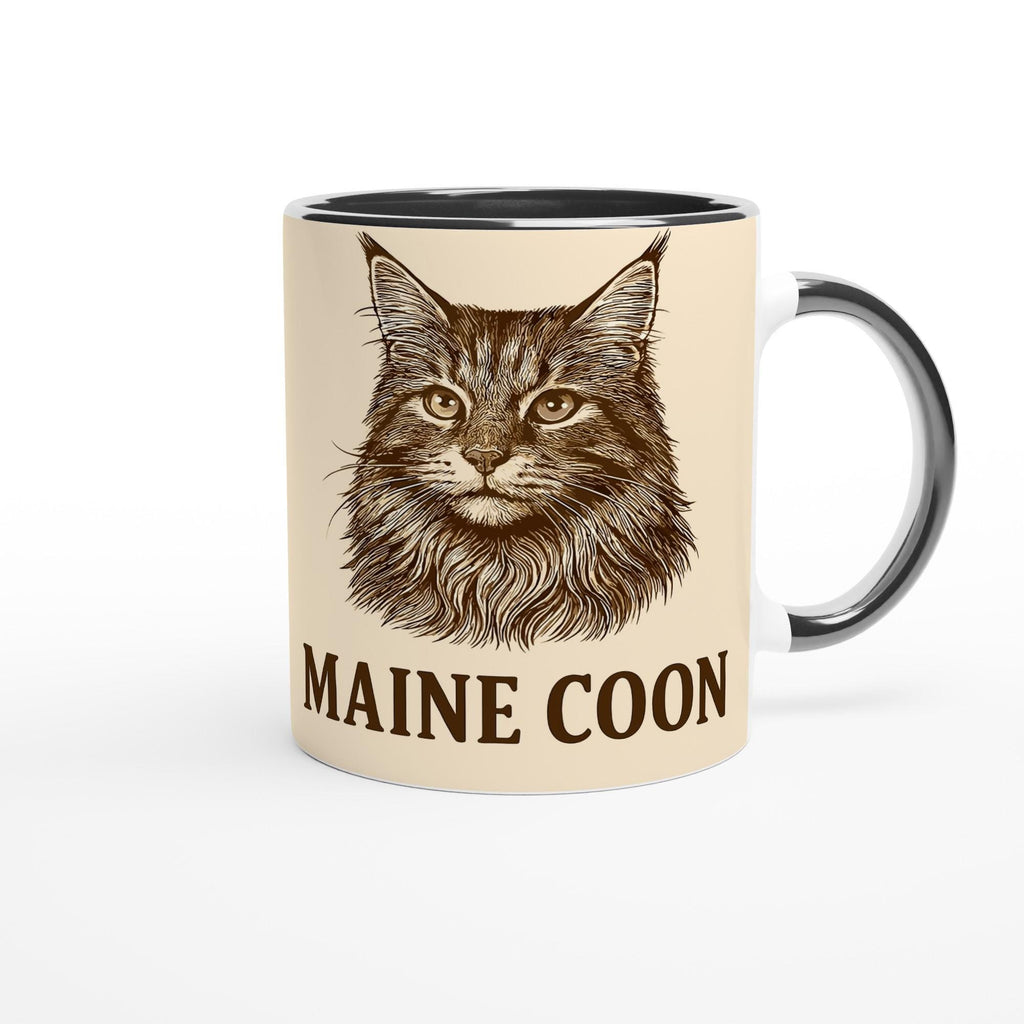 Maine Coon Tasse für Katzenliebhaber – Vintage Line Art Cat Mug für echte Coon-Fans & Tierfreunde