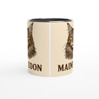 Maine Coon Tasse für Katzenliebhaber – Vintage Line Art Cat Mug für echte Coon-Fans & Tierfreunde