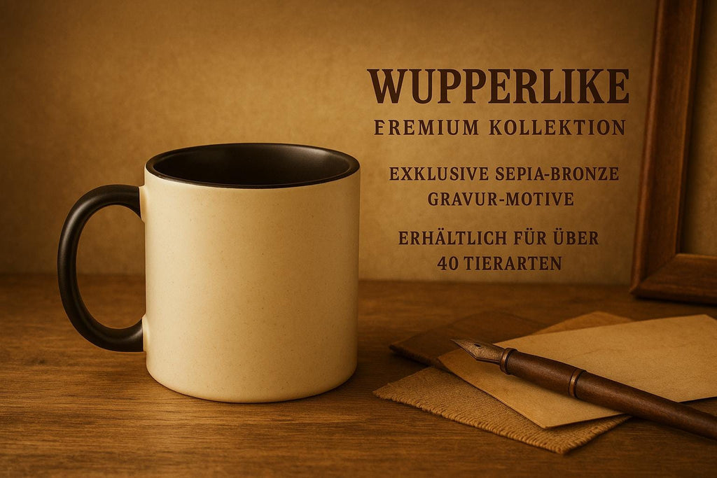 Papillon Tasse – Vintage Sepia Hundeportrait – Papillon Geschenk – Hundeliebhaber Becher – Rassehund Illustration – Premium Haustier Tasse