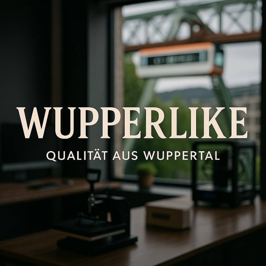 Wuppertal Schwebebahn Tasse – Minimal Line Art – Modernes Schwarz-Weiß Design – Wuppertal Geschenk – Architektur Tasse – Stadt Tasse