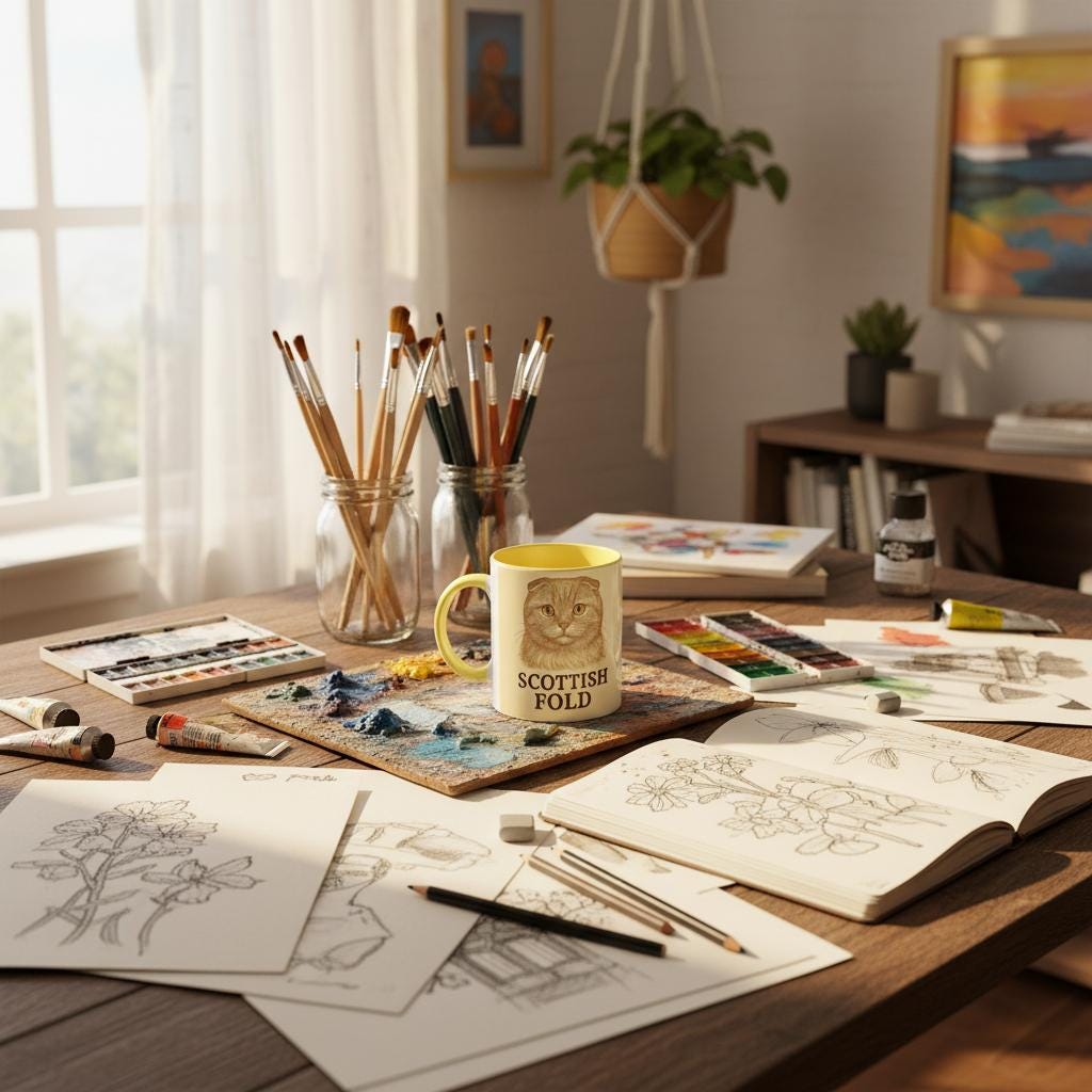 Scottish Fold Katze Tasse für Katzenliebhaber – Scottish Fold Mug für Knickohr-Fans & Edelkatzenfreunde