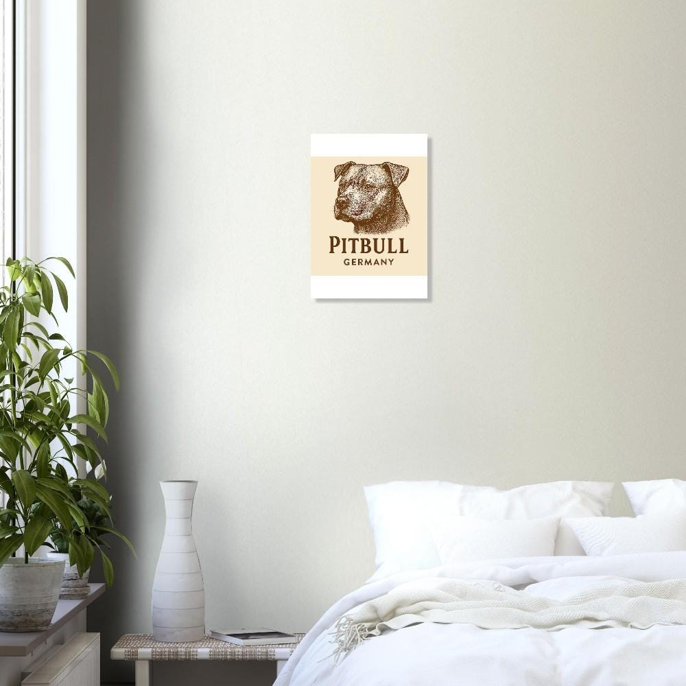 Stunning Portrait of Pitbull - Premium Matte Art Poster - Dog Lover Gift