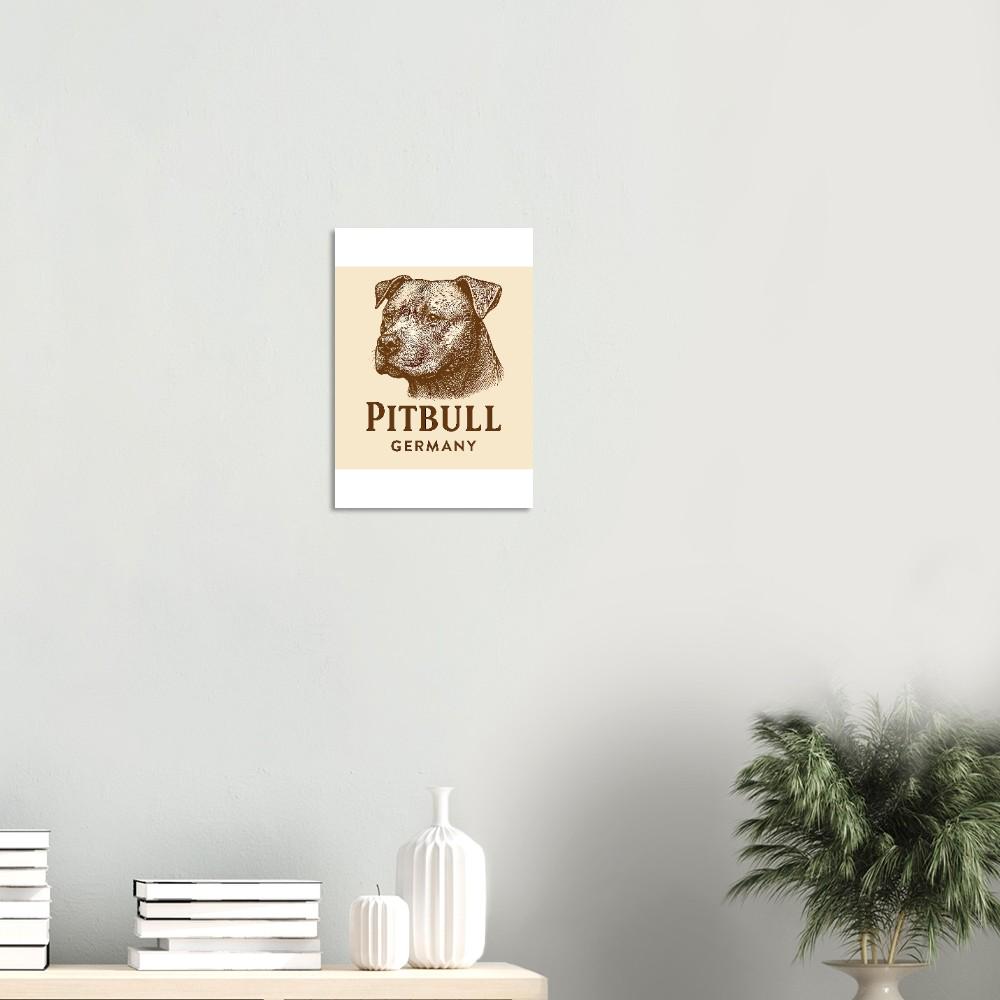 Stunning Portrait of Pitbull - Premium Matte Art Poster - Dog Lover Gift