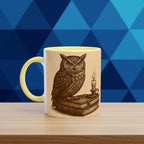 Lesende Eule – Owl Reading Design für Bücherliebhaber & Eulen-Fans – Vintage Line Art Illustration