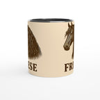 Friese Pferd Line Art – Friesian Horse Illustration für Pferdeliebhaber – Edles Barockpferd Design