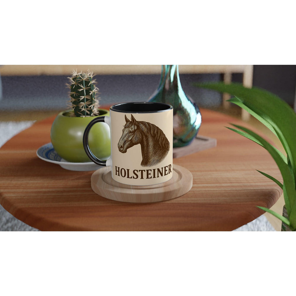 Holsteiner Pferd Line Art – Warmblut Illustration für Pferdeliebhaber – Elegantes Sportpferd Design