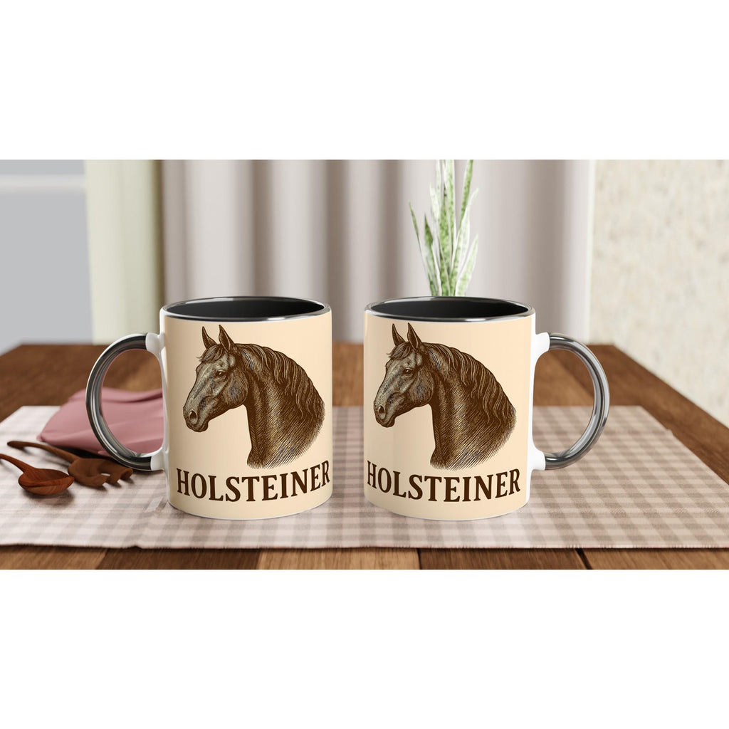 Holsteiner Pferd Line Art – Warmblut Illustration für Pferdeliebhaber – Elegantes Sportpferd Design