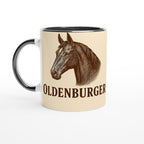 Oldenburger Pferd Line Art – Warmblut Illustration für Pferdeliebhaber – Edles Reitsport Design