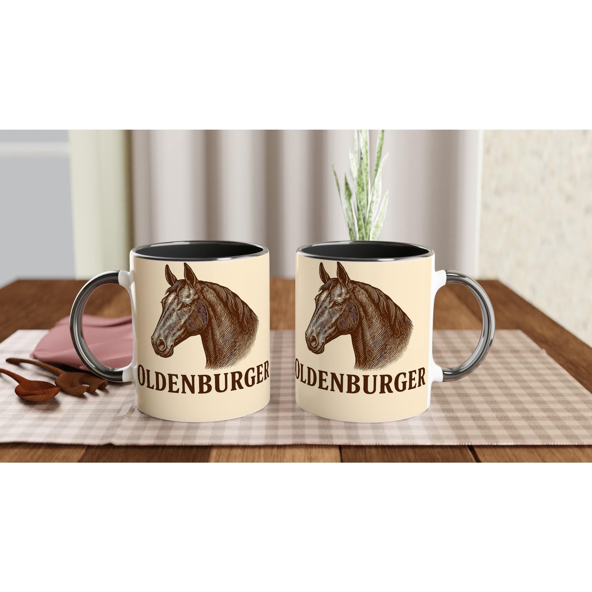 Oldenburger Pferd Line Art – Warmblut Illustration für Pferdeliebhaber – Edles Reitsport Design