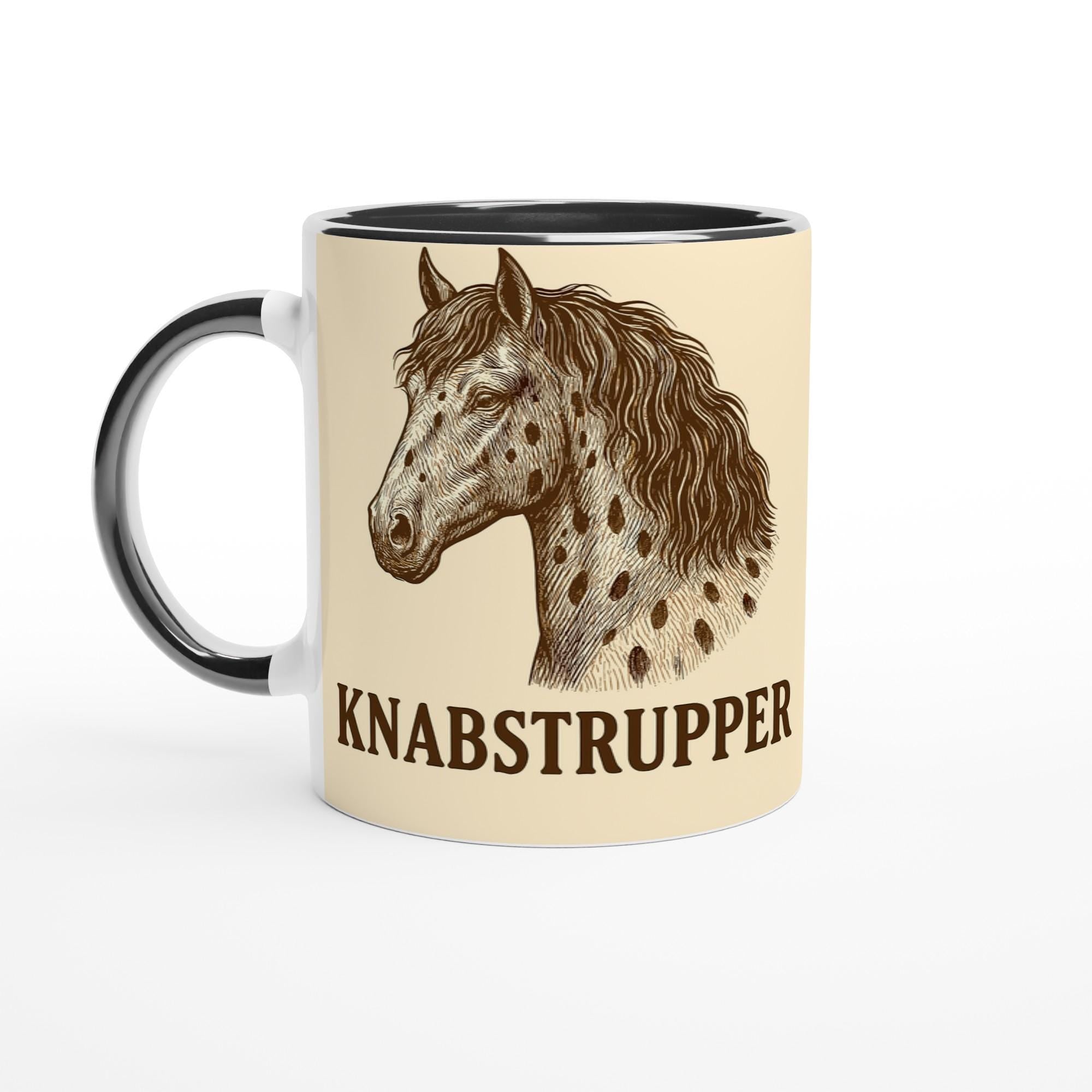 Knabstrupper Pferd Line Art – Gepunktetes Barockpferd Design für Pferdeliebhaber – Edle Warmblut Illustration