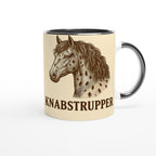 Knabstrupper Pferd Line Art – Gepunktetes Barockpferd Design für Pferdeliebhaber – Edle Warmblut Illustration